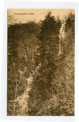 Shunkawakan Falls Albertype Postcard Tryon North Carolina 1930s