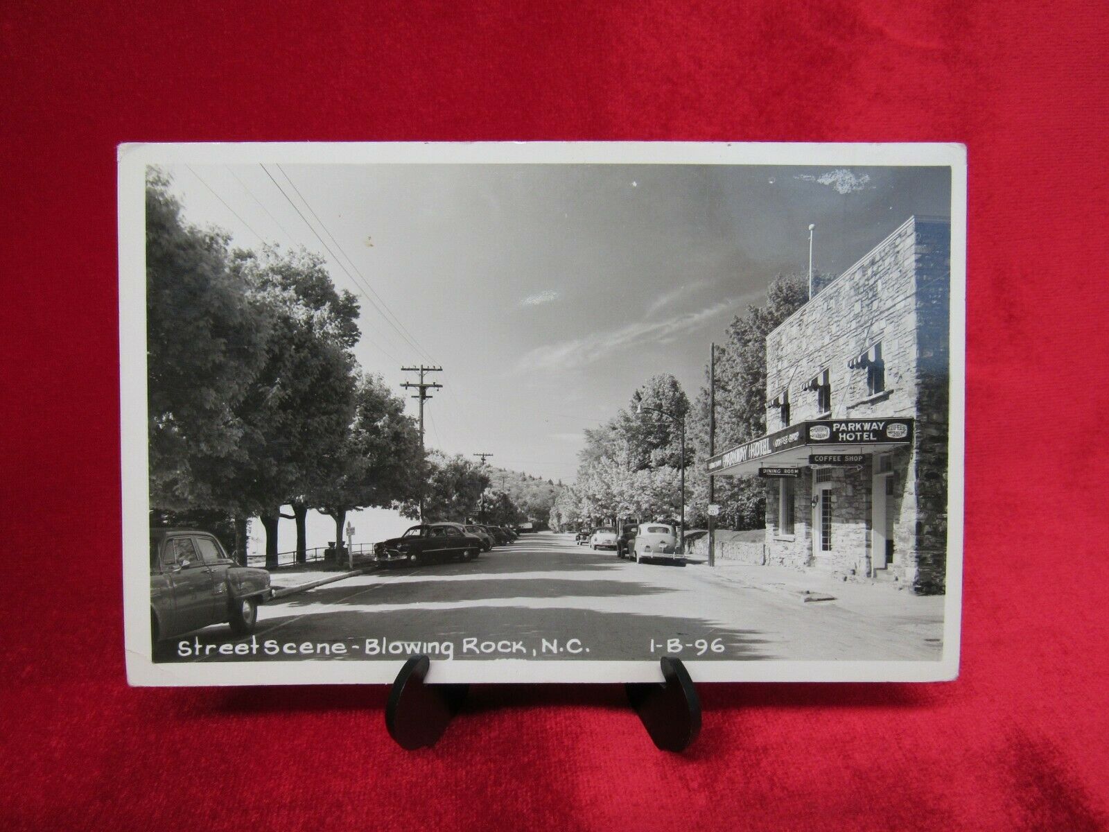 Vintage Real Photo Postcard Depicting A Street Scene In Blowing Rock,  N.c.