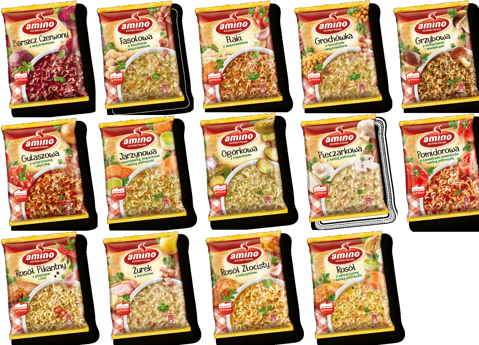 Amino Instant Noodle - 60g - Big Choice - Polish Flavour - Ramen Noodle Soup