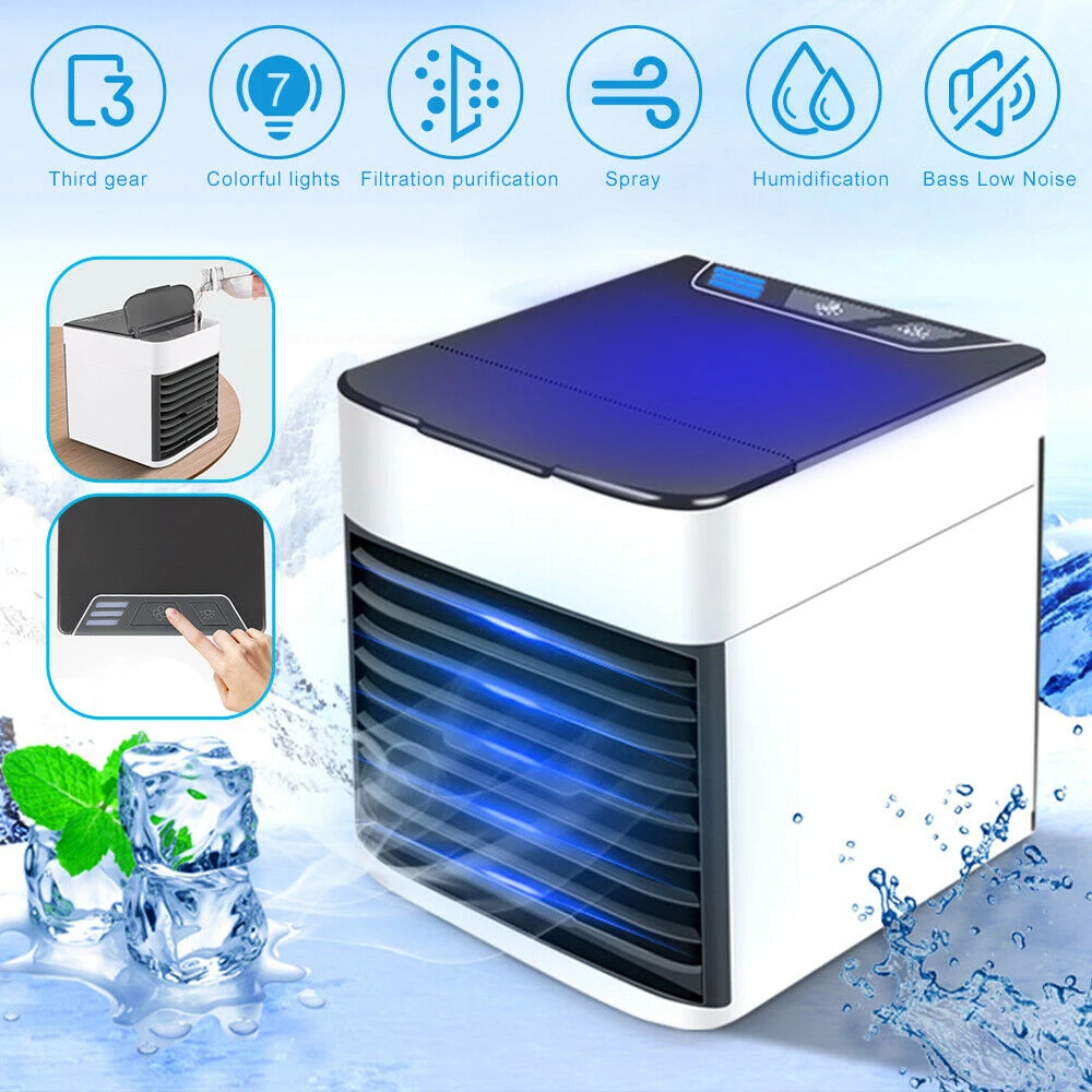 Portable Mini Air Conditioner Cool Cooling Bedroom Artic Cooler Usb Fan Desktop