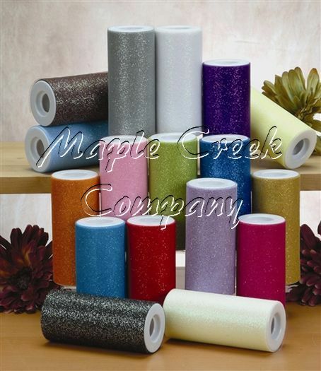 Wedding Glitter Tulle Roll 6in X 30ft Sparkling Tulle (10 Yards) You Pick Color
