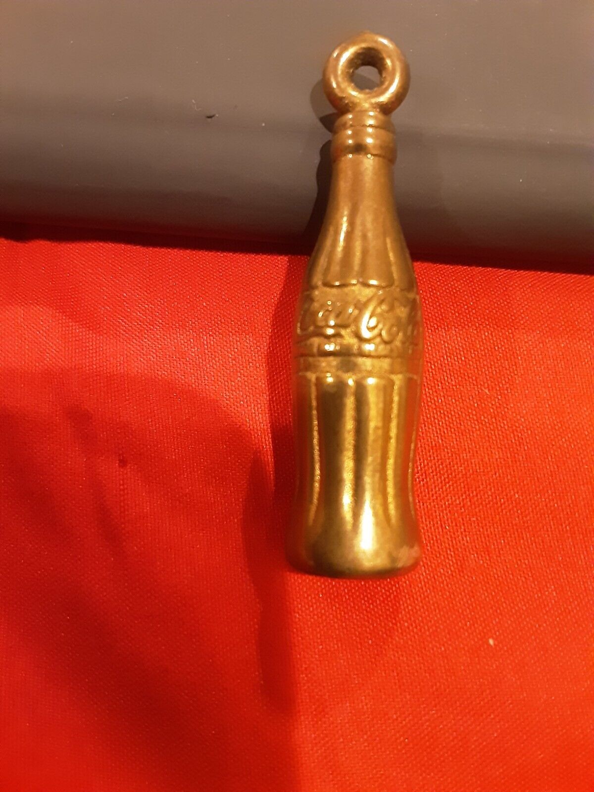 Vintage Miniature Gold Tone Coca-cola Coke 1½" Bottle Charm Pendant