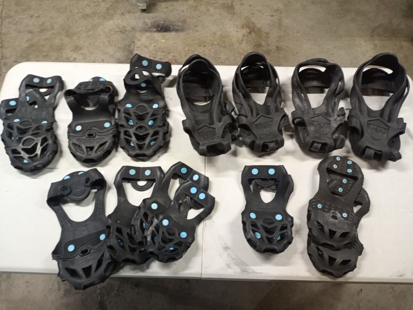 Due North Traction Aid Lot, 9 Pairs, Used.
