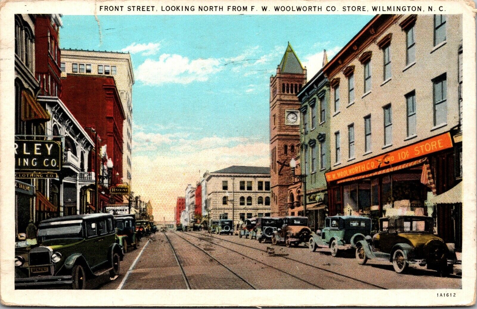 Pc Front Street Looking North From F.w. Woolworth Wilmington North Carolina~3379