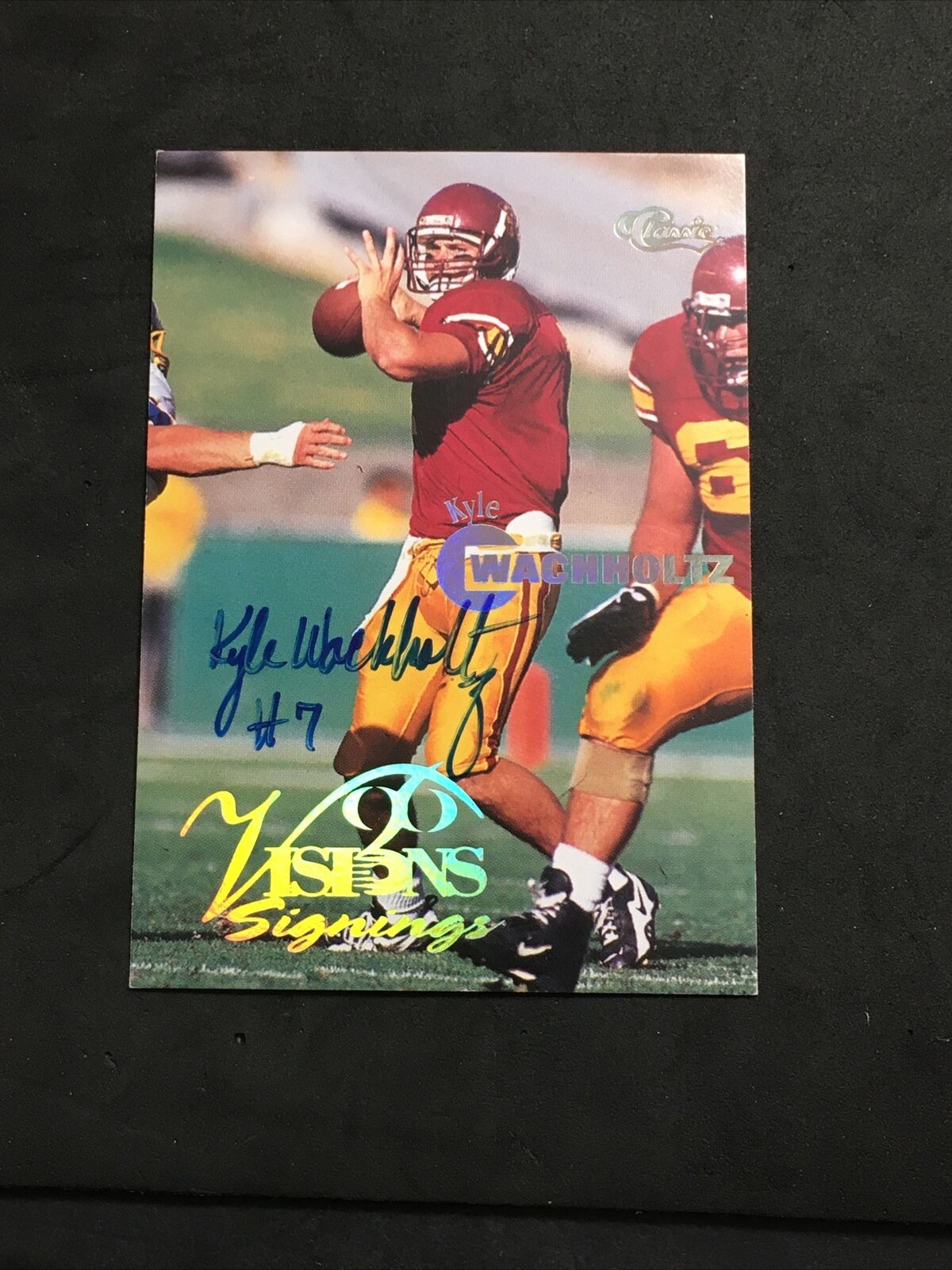 Kyle Wachholtz Usc Trojans Football 1996 Classic Visions Auto Autograph Card